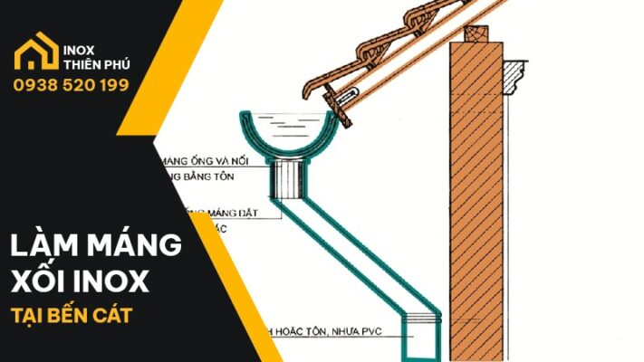 Cấu tạo và kích thước của máng xối inox