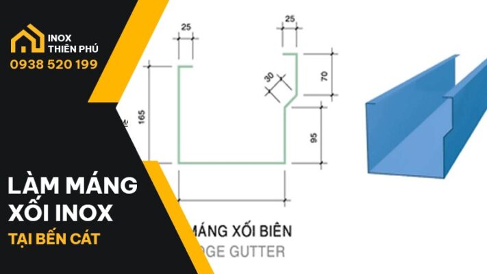 Kích thước của máng xối inox