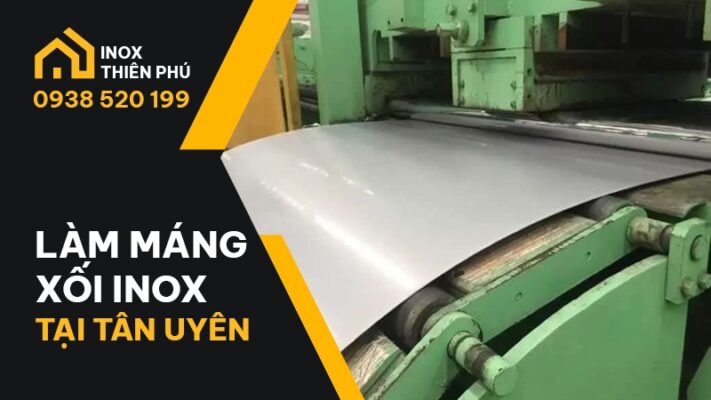 Tiến hành cắt tấm inox theo bản vẽ yêu cầu của khách hàng tại Tân Uyên