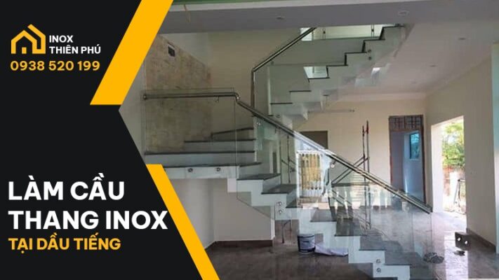 Hoàn thành dự án cầu thang inox kết hợp kính cường lực tại Dầu Tiếng