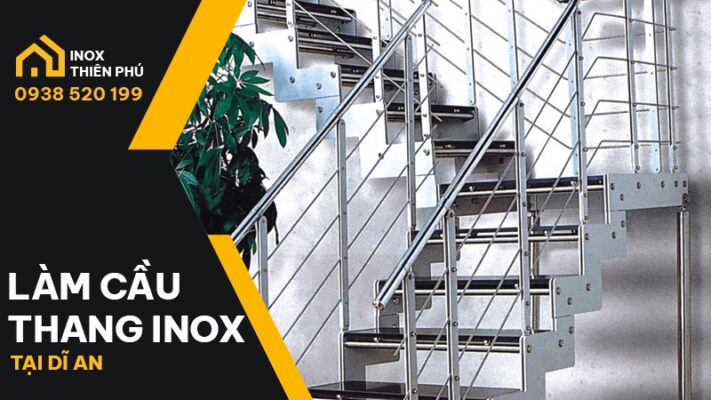 Bàn giao cầu thang inox tại Dĩ An cho văn phòng mới