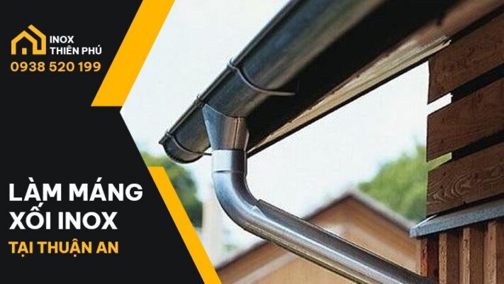 Ảnh mẫu máng xối inox tại Thuận An sau khi thi công hoàn thiện