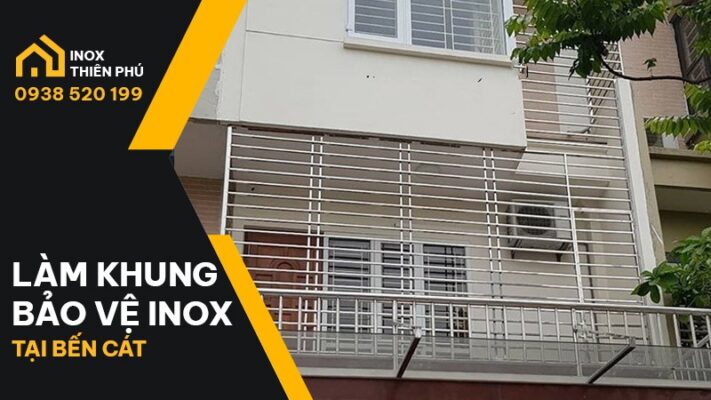 Lắp đặt khung bảo vệ Inox tại Bến Cát cho dự án chung cư